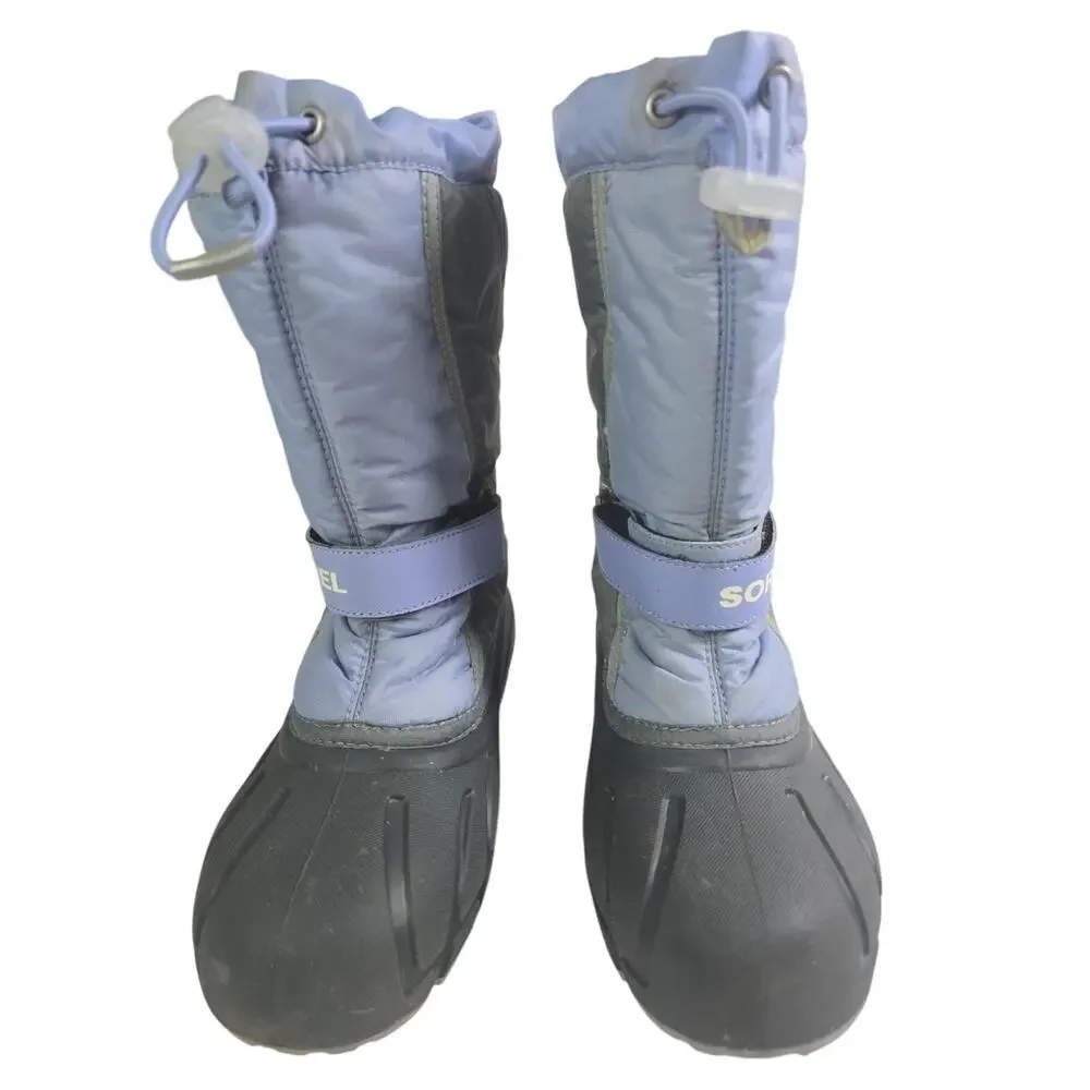 Sorel Flurry TP Girls 4 Blue Waterproof Insulated Winter Snow Ski Boots 1810-540
